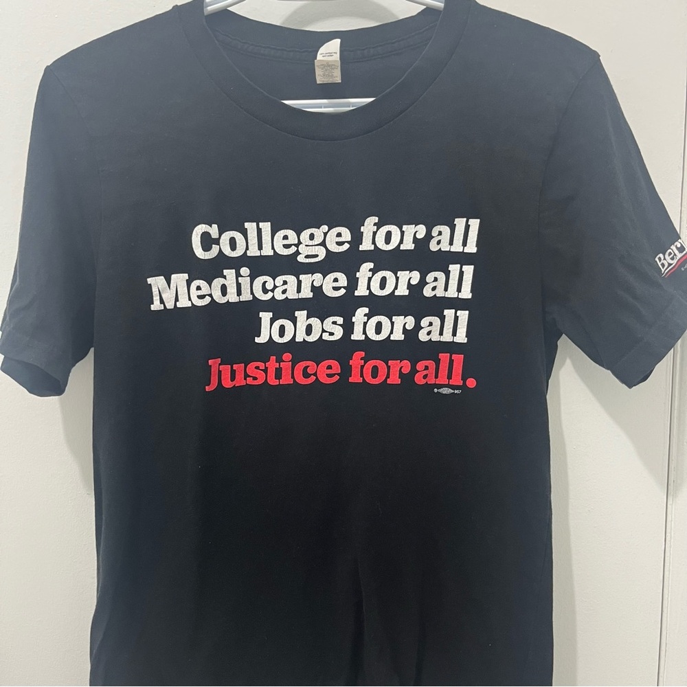 For All College Medicare Jobs Justice Bernie Sanders Campaign T-Shirt